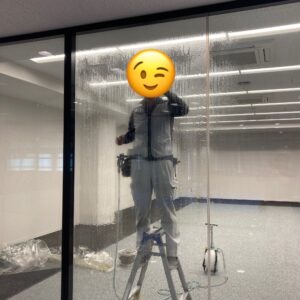 島根県松江市にて飛散防止フィルムを施工しました！